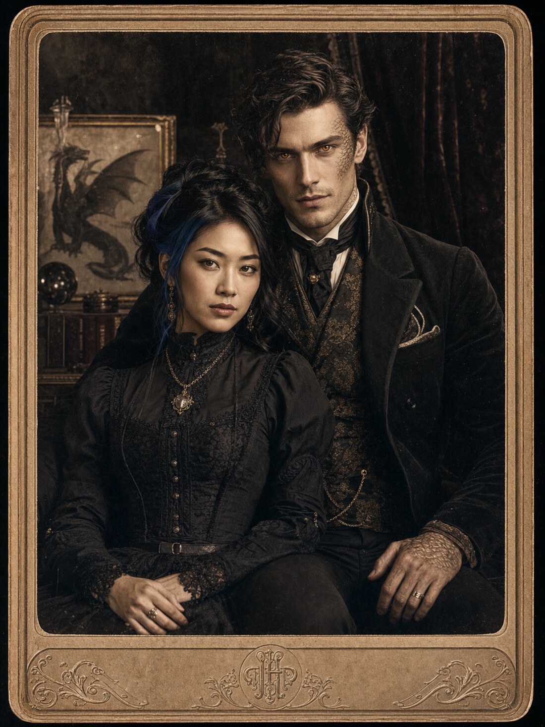 Andi & Damian Victorian occult cabinet card