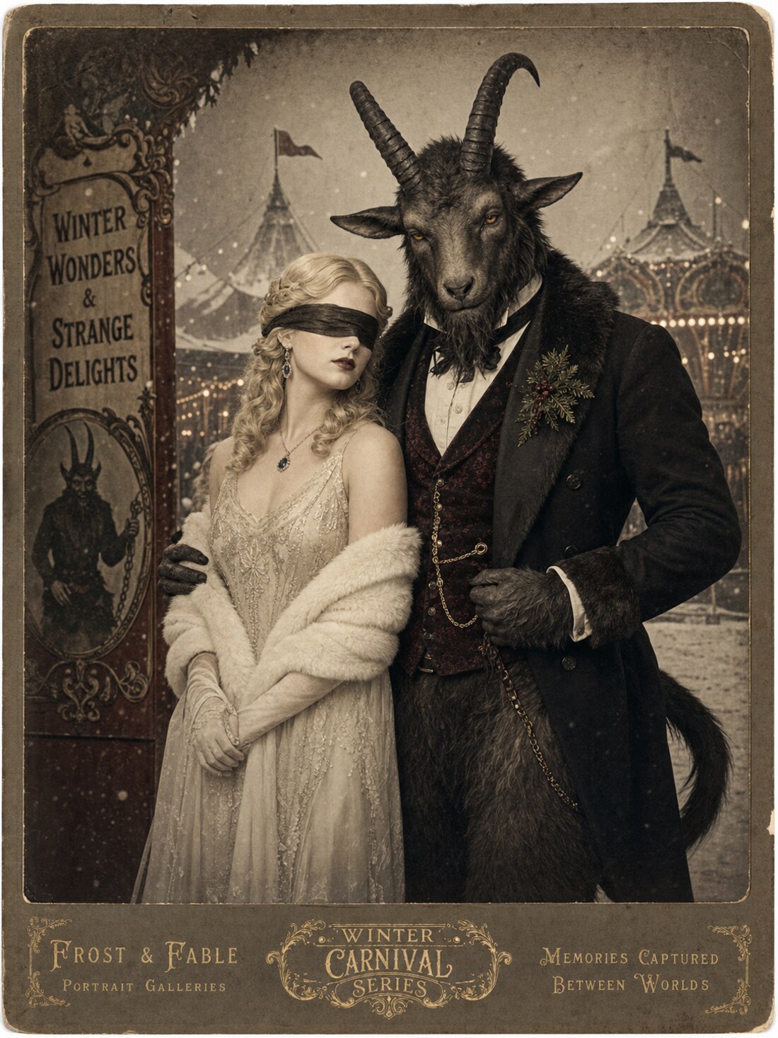 Satin & Aceon 1920s winter carnival card