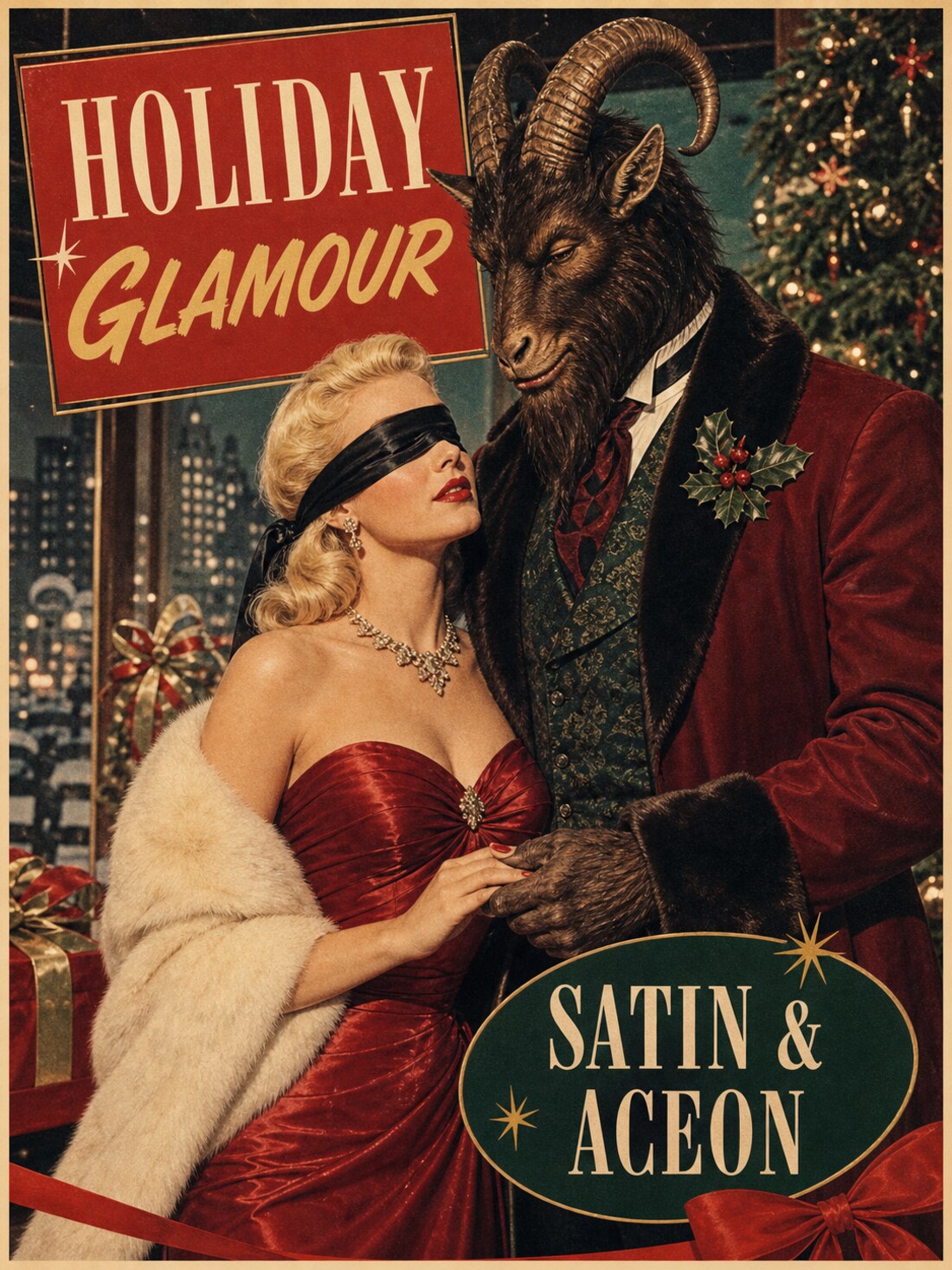 Satin & Aceon — Holiday Glamour spread